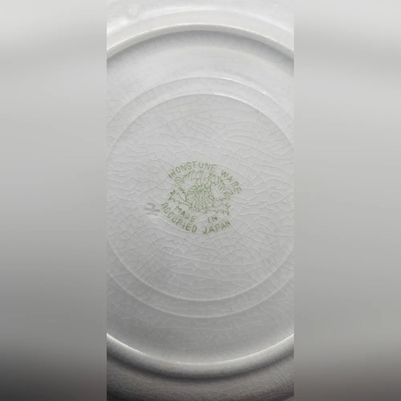 Vintage Occupied Japan Ironstone Ware Blue Willow 6.5” Desert Plate - Picture 6 of 7